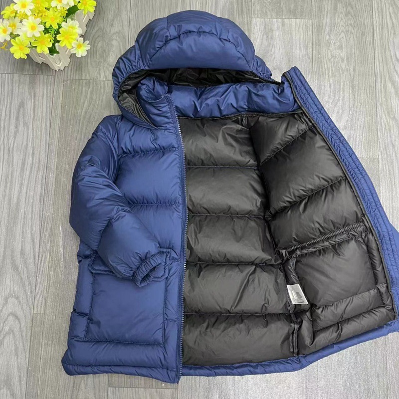 Children's Goose Down Jacket, Long-Sleeve, Thickened, Unisex (Boys and Girls), Cold-Proof 90% White Goose Down, Suitable for Medium to Large Children, Winter Outerwear