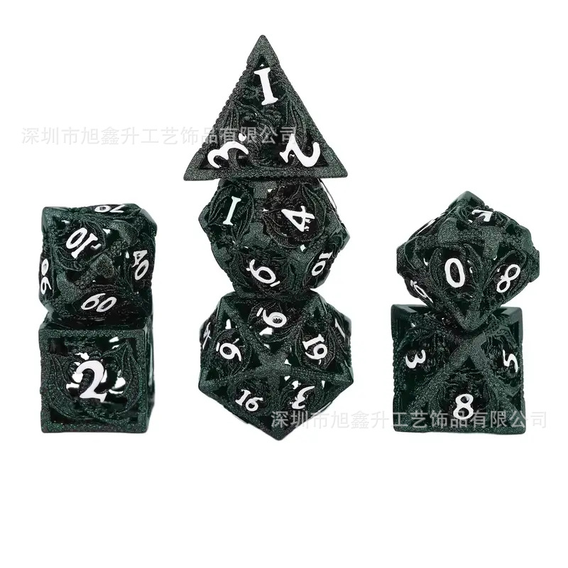Kesulu metal hueco dragón Dados DND dragón y ciudad subterránea corriendo grupo juego de mesa multi-Cara dados digitales al por mayor D20