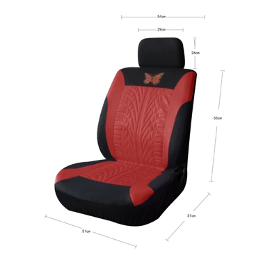 car seat cover cushion foreign | Universal seat cover - butterfly-single-front-seat-red-universal-size