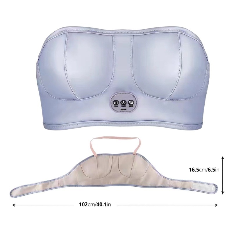New Cross-Border Electric Breast Massager Breast Massage Heating Kneading Massager Push-Up Bra Drop Shipping