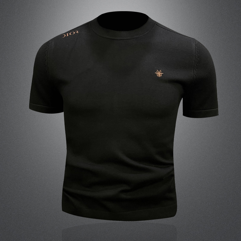 European Style Embroidered Men's Short-Sleeve Sweater, Knitted Pullover Sweater, 2025 Autumn New Popular Wool Men's Sweater European Style Embroidered Men's Short-Sleeve Sweater, Knitted Pullover Sweater, 2025 Autumn New Popular Wool Men's Sweater