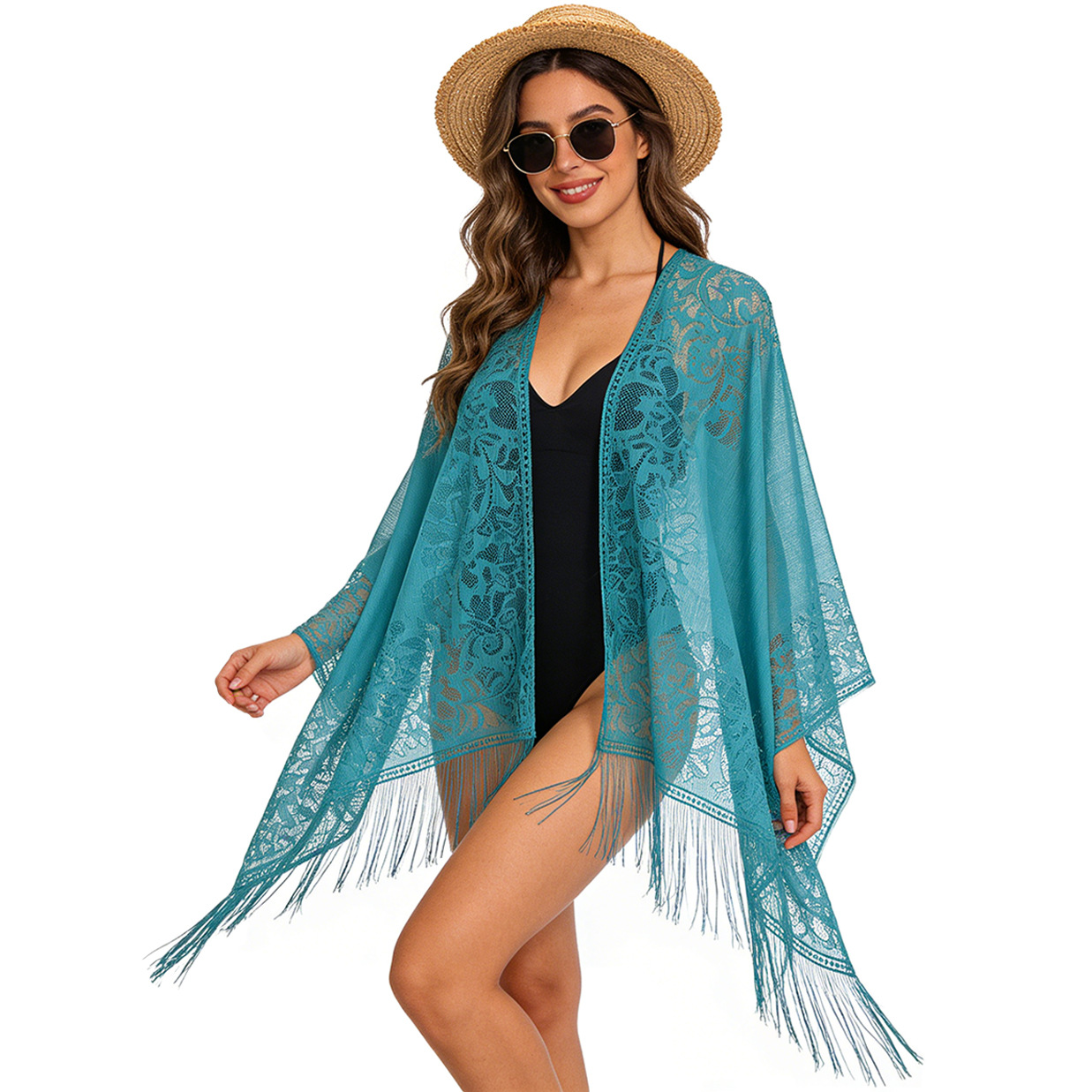 New Lace Shawl for Brides and Bridesmaids, Evening Dress Shawl, Holiday Cape, Sun Protection Clothing, Bikini Shawl