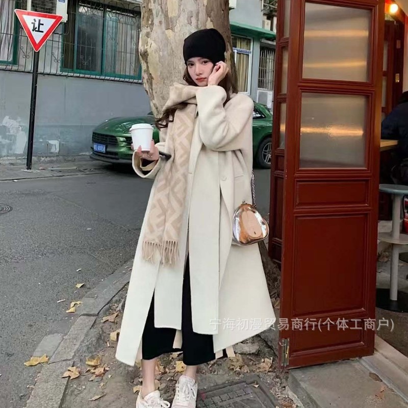 秋冬高品质FD羊毛围巾女老花F字母羊绒披肩双面保暖围脖网红加厚|undefined