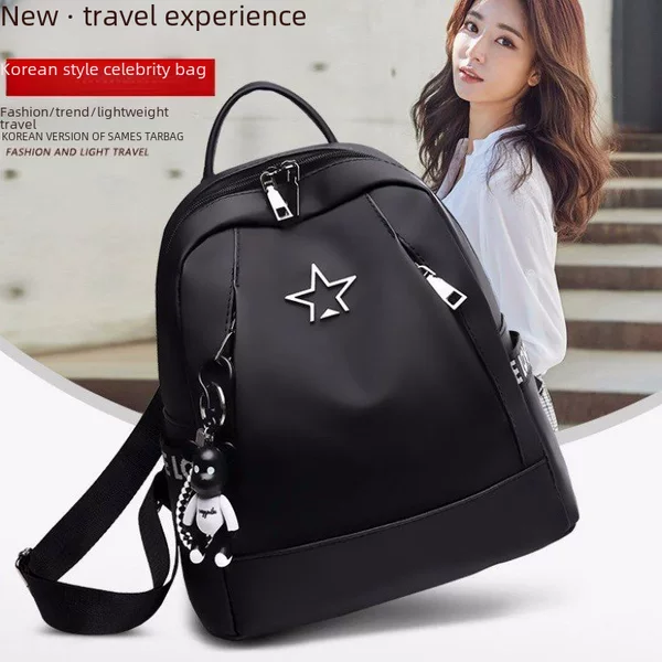 Autumn and Winter Women's Backpacks, Casual Backpacks for Women, Solid Color Nylon Backpacks, Foreign Trade Style Trendy Bags, Cross-Border Wholesale Bags
