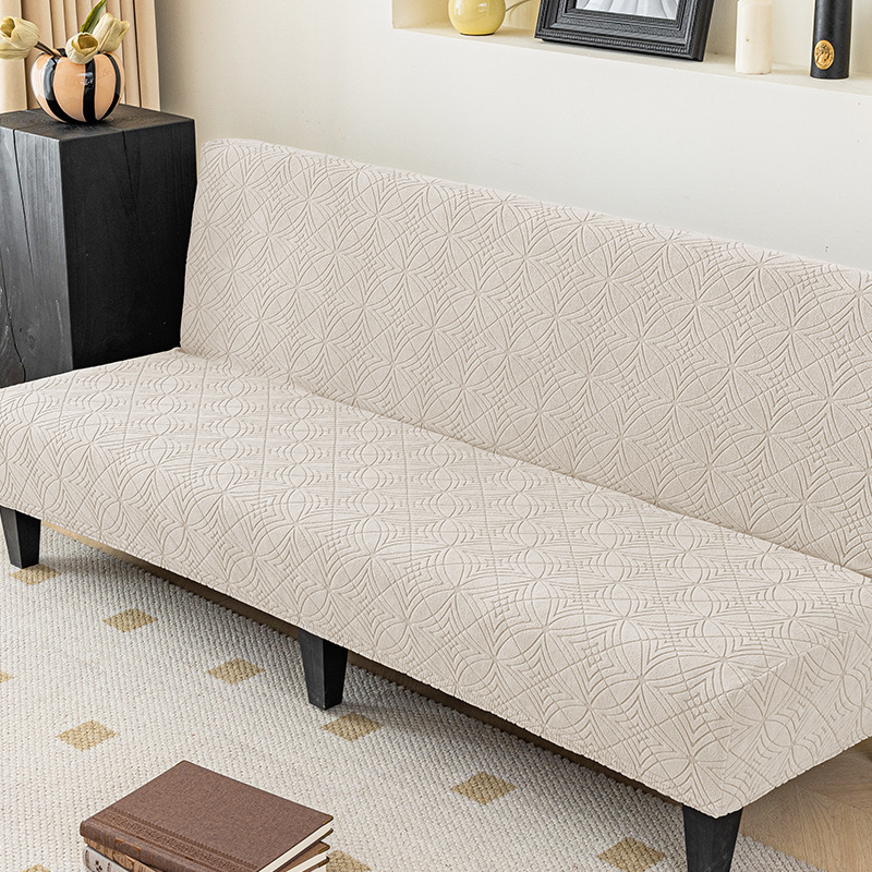 Funda de cama de sofá de cubierta completa gruesa nórdica Funda de sofá elástica simple sin apoyabrazos Funda de sofá jacquard doméstico Funda todo incluido