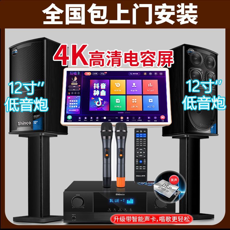 Xinke Home Ktv Audio Set Complete Home Karaoke 12inch Professional Speaker Karaoke Voice Singing Machine