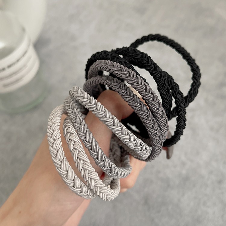 Banda de goma de cola de caballo alta elástico durable cuerda de pelo banda de pelo femenino lazo de pelo no hace daño pelo cuerda de pelo cubierta de cuero Internet celebridad verano