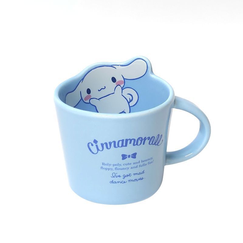 MINISO famosa serie de productos de calidad Sanliogou, tazas de cerámica para perros, tazas de marca para parejas, tazas de agua, dibujos animados lindos