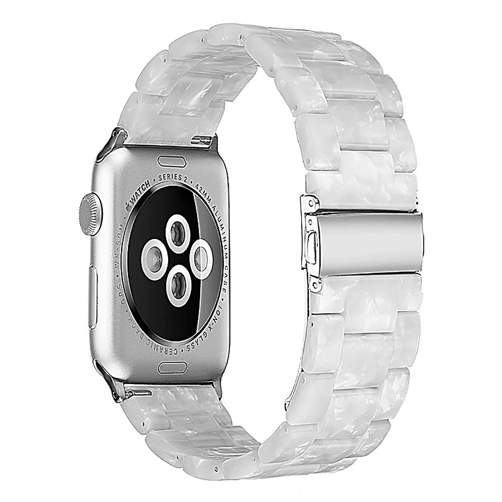 Adecuado para Apple S8 correa de reloj Applewatch7-1 generación hebilla de acero inoxidable tres cuentas resina iwatch se correa de reloj