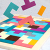 Tetris, constructor, intellectual brainteaser, wooden toy for training for boys