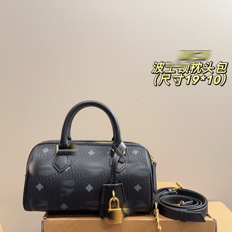 时尚精品MC枕头包女新款休闲百搭波士顿单肩包老花满印手提斜挎包|undefined