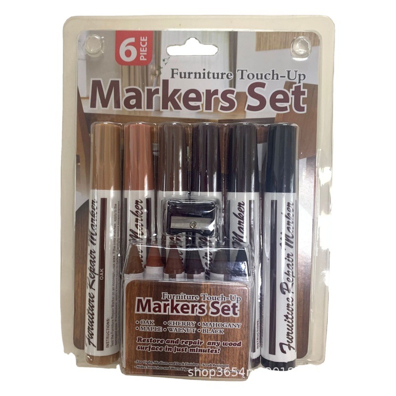 Muebles pluma crayón cero reparación marcador muebles de madera pintura pluma piso pluma traje multicolor sacapuntas