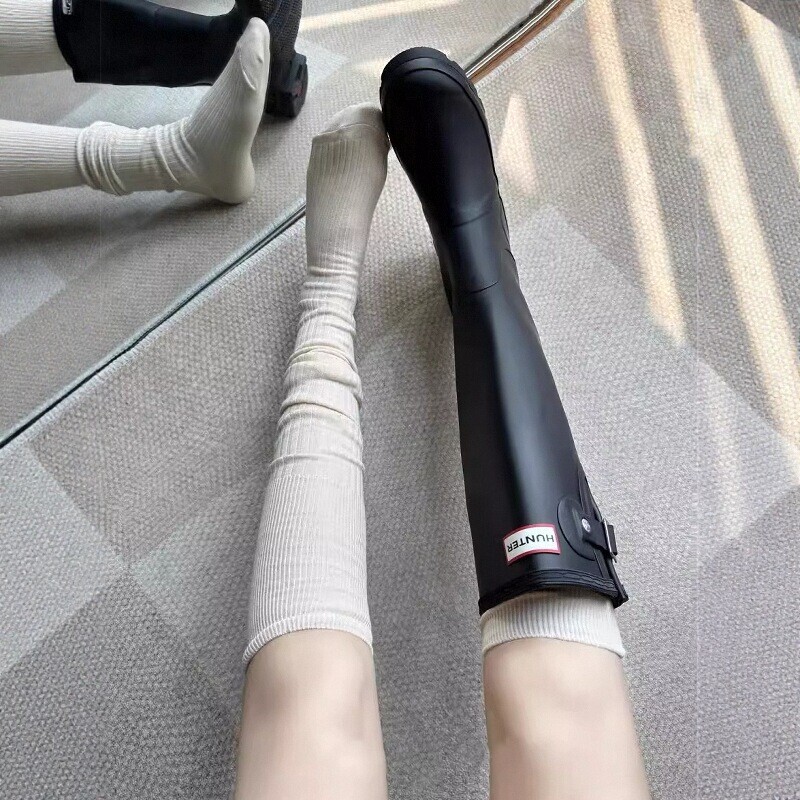 New Style Boot Socks Miu Over-The-Knee Socks Melad Outfit Slouch Socks Vertical Stripes with Boots Socks Women Slimming Pure Cotton New Style Boot Socks Miu Over-The-Knee Socks Melad Outfit Slouch Socks Vertical Stripes with Boots Socks Women Slimming Pure Cotton