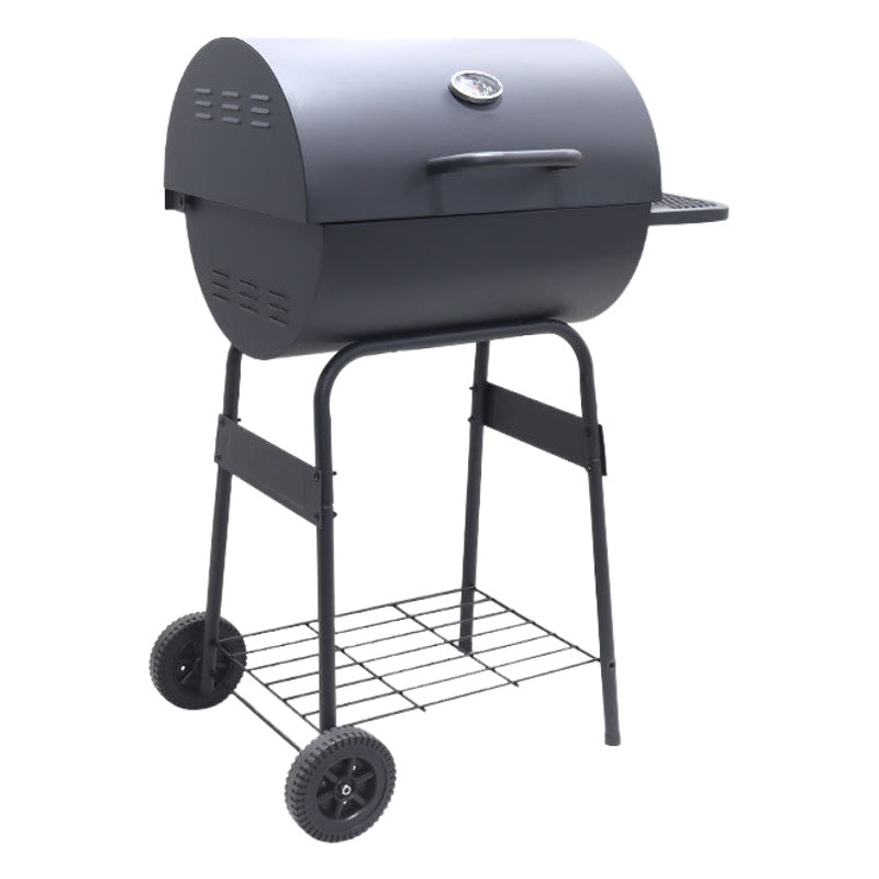 Carro portátil horno de barbacoa al aire libre hogar americano a prueba de viento barril de aceite barbacoa horno de carbón