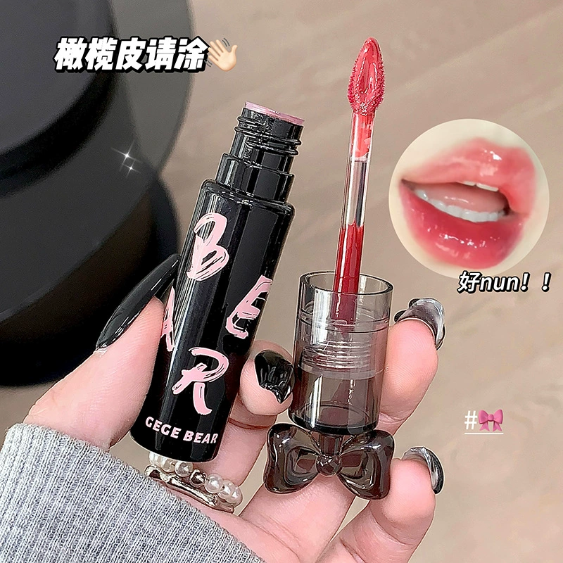 Gege bear Lip balm, waterproof lip gloss, glossy glass lipstick, intense hydration