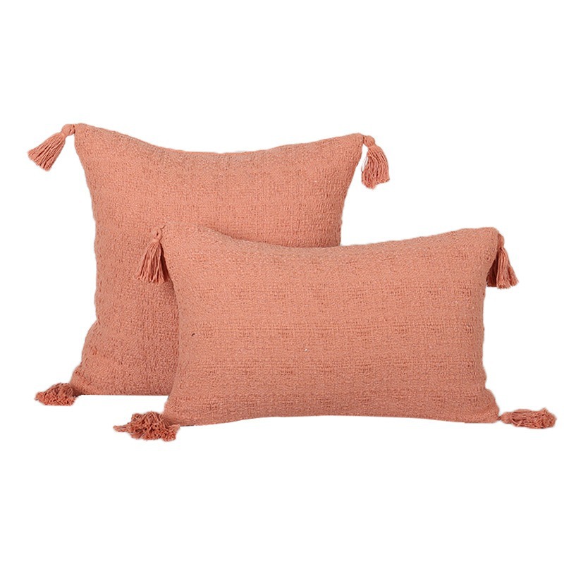 Moderno simple bordilla almohada sala de estar dormitorio cabezal de cama respaldo almohada cubierta de alojamiento en el hogar de tela sólida sofá almohada