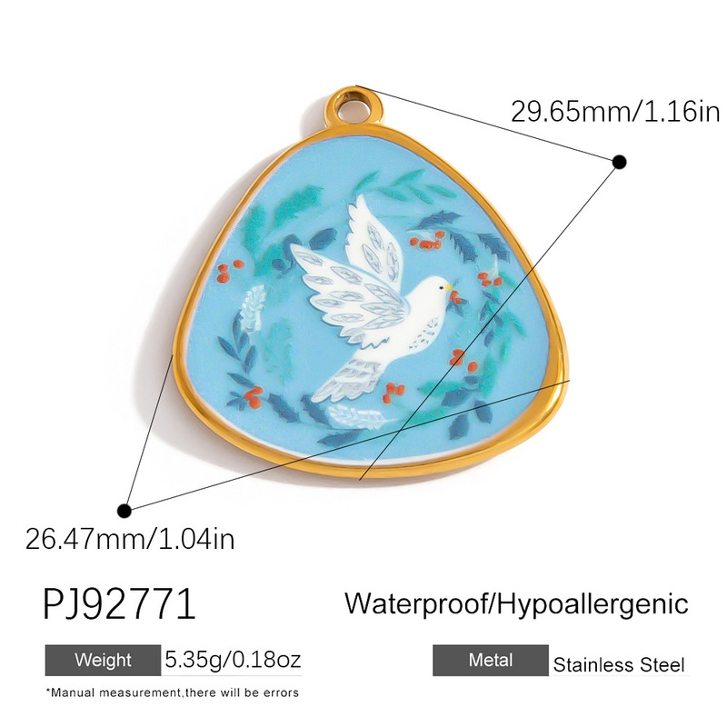 跨境不锈钢饰品配件复古手绘风花朵蜜蜂恶魔之眼海星diy项链挂件|undefined