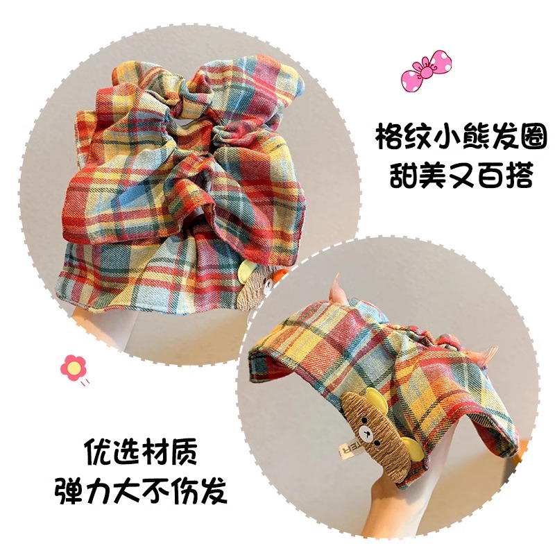 Interessante arco iris cuadrilátero anillo de cabello intestino grande diseño de alto nivel correa de cabello lindos cabello de niñas toallas de cabello cuadrado