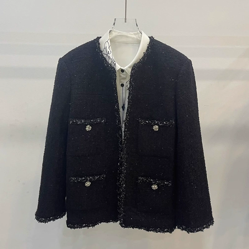 Весенняя куртка, тренд сезона, городской стиль, стиль Chanel, круглый воротник