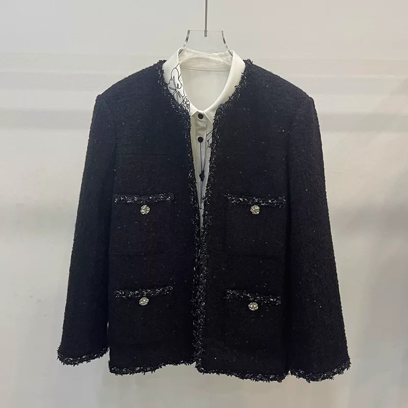Весенняя куртка, тренд сезона, городской стиль, стиль Chanel, круглый воротник