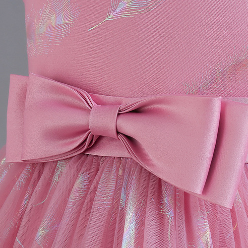 Girls dress short mesh tutu dress sleeveless princess dress cake dress bow performance dress flower girl dress