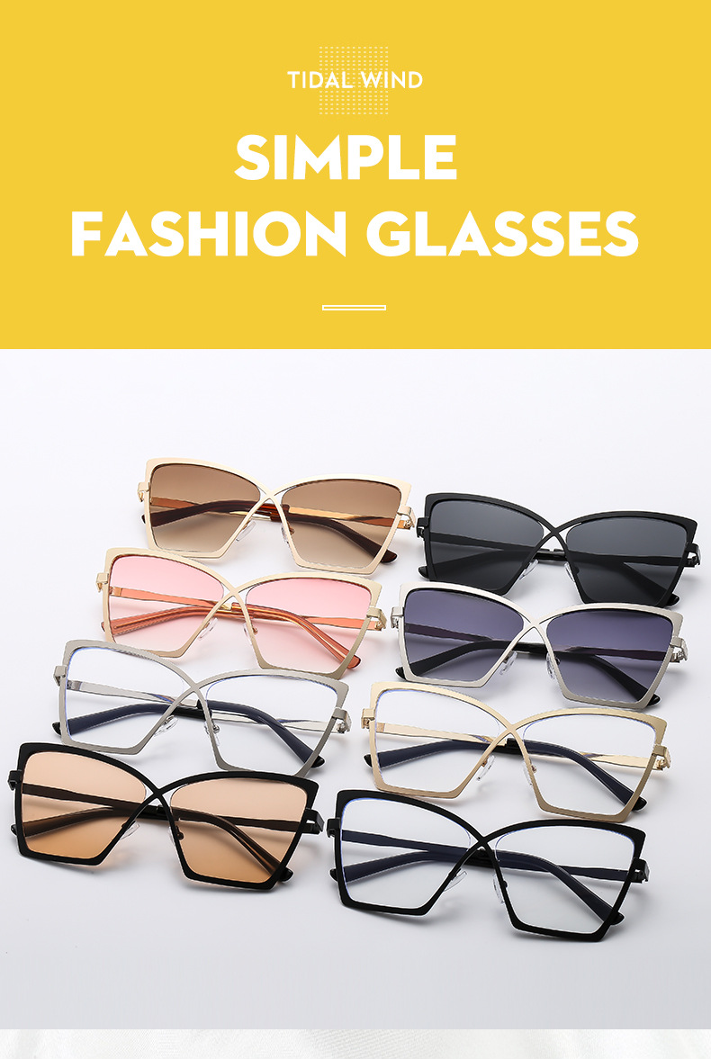 Streetwear Solid Color Ac UV400 Protection cat viene Eye Full Frame Women's Sunglasses display picture 5