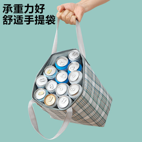 Insulated bag, thickened aluminum foil, high-looking lunch box bag for office workers, outdoor portable picnic bag, refrigerated bag