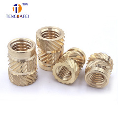 Octagonal roller copper nut 1/4 hot melt nut, plastic shell embedded into copper insert M2M3M4M5M6M8M10