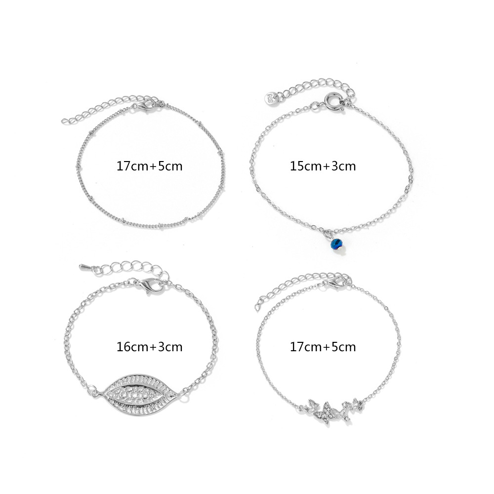 Simple Style Letter Moon Butterfly Alloy Plating Rhinestones Women's Bracelets 1 Piece display picture 3