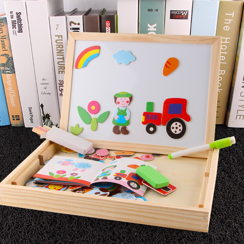 La educación temprana de los niños rompecabezas magnético rompecabezas niños y niñas bebé rompecabezas bloques de construcción juguetes 1-2-4 años de edad