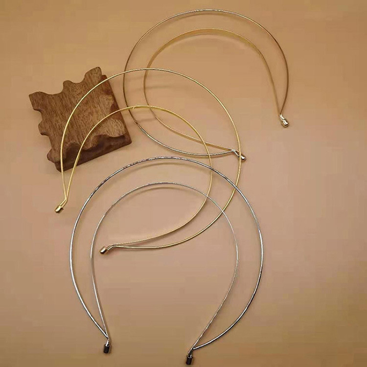 diy antique iron hairband handmade accessories material classical virgin gold double aperture halo crown crown