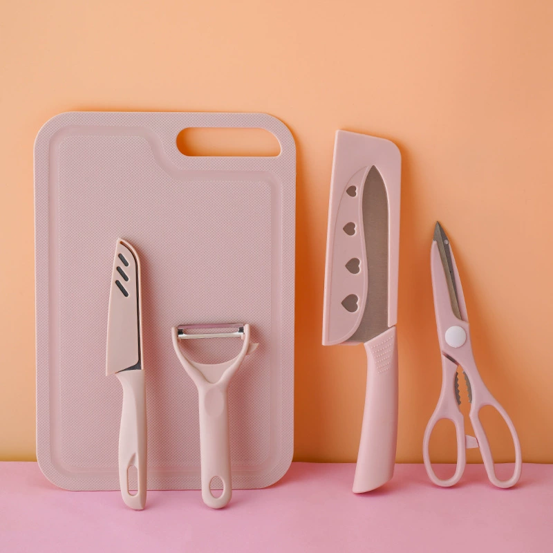 Knife and Cutting Board Set, Multi-Piece 3–5 pcs, Includes Scissors & Peeler, Gift Kit
