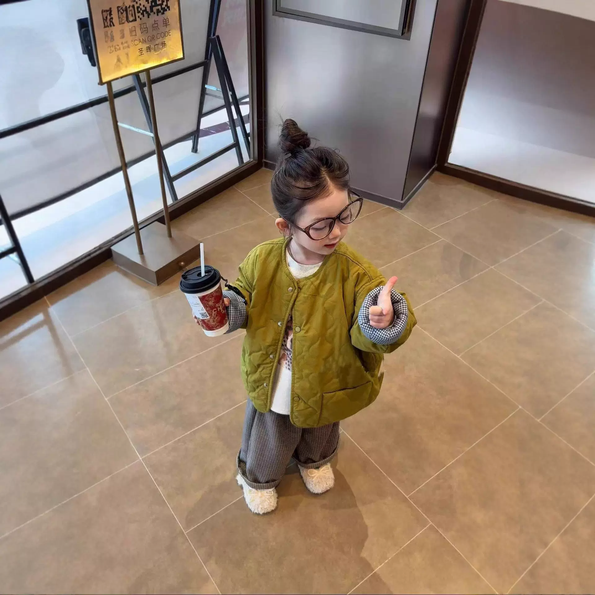 2025新款冬季女孩洋气加厚外套棉衣洋气冬装宝宝韩版保暖棉袄上衣