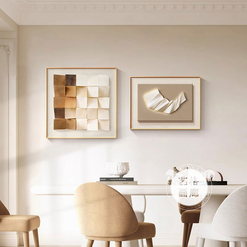 Light Luxury and High-End Restaurant Decorative Painting Abstract Art Stereo Double Living Room Hanging Painting Dining Table Background Wall Mural Light Luxury and High-End Restaurant Decorative Painting Abstract Art Stereo Double Living Room Hanging Painting Dining Table Background Wall Mural