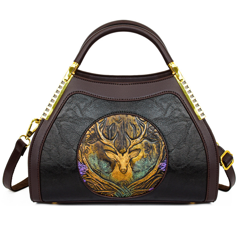 Bolso retro del todo fósforo bolso de las mujeres de negocios de moda en relieve elegante bolsa de masa hervida de gran capacidad bolsa de mensajero del hombro