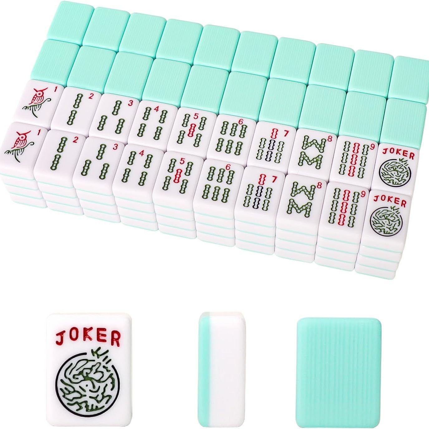 Customized Amazon Mahjong Tiles, American Mahjong 166 Pieces, Travel Mahjong, Portable Small Mahjong, Hand-Crafted Home Mahjong