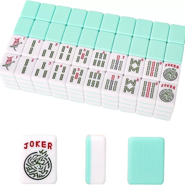 Customized Amazon Mahjong Tiles, American Mahjong 166 Pieces, Travel Mahjong, Portable Small Mahjong, Hand-Crafted Home Mahjong