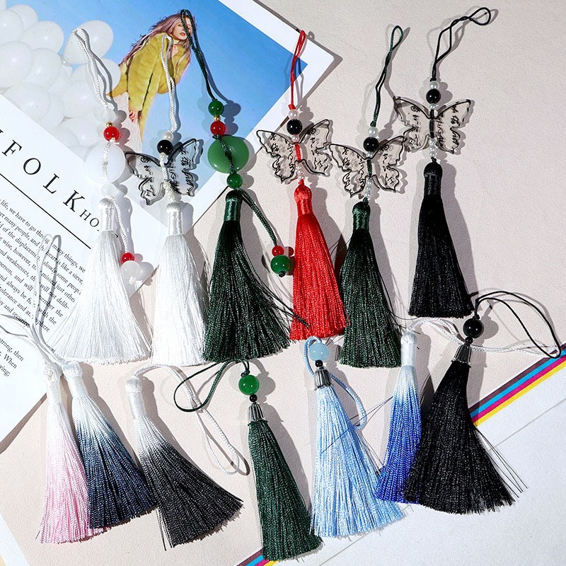 比彩 古风复古流苏吊穗挂饰配件diy手工手作刀团扇汉服挂绳材料