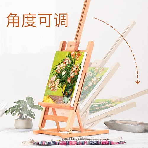 Desktop easel drawing board small folding solid wood easel children's beech wood sketching display stand children's oil easel wholesale
