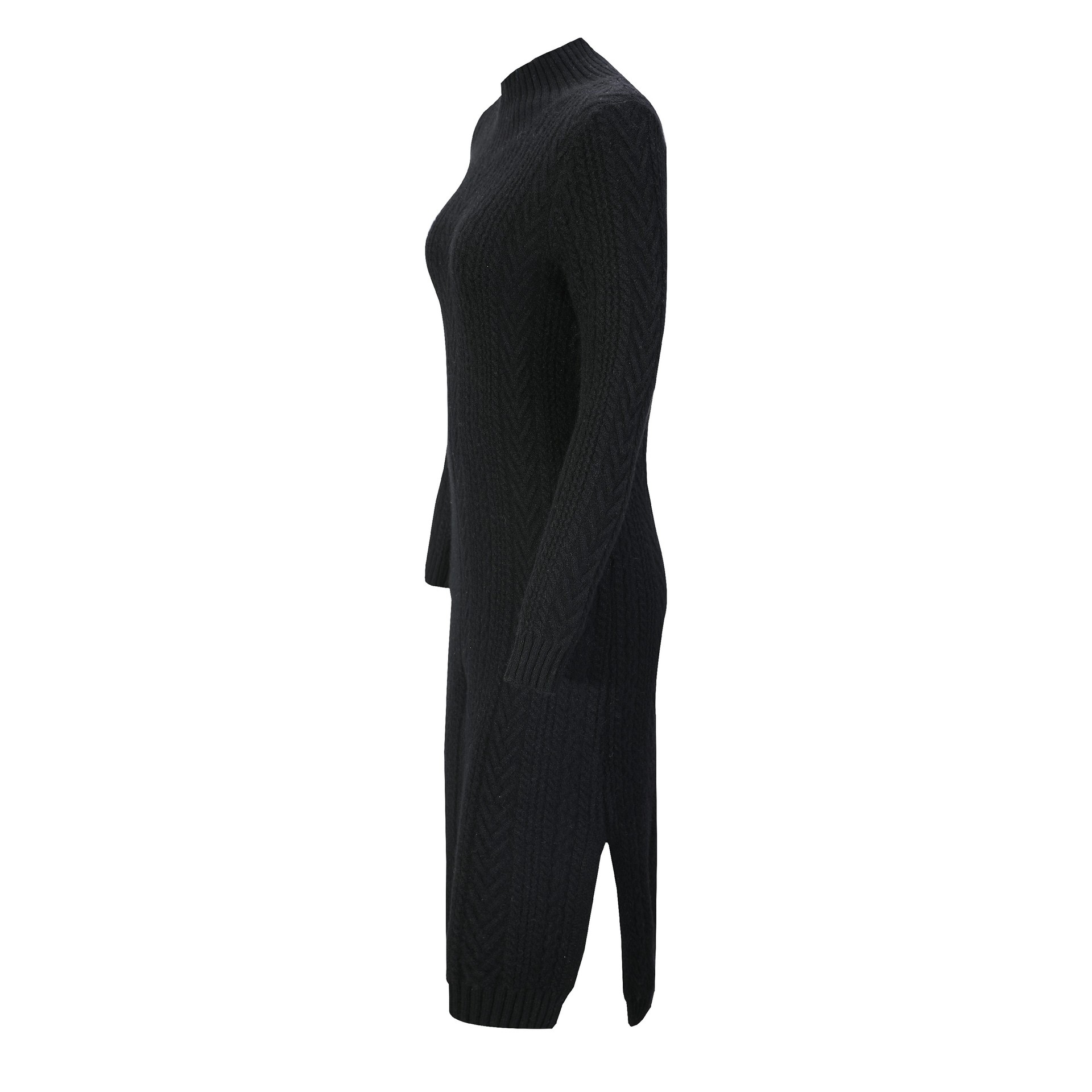 Cashmere velvet long skirt
