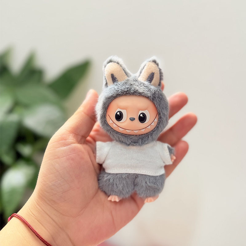 迷你版4.0LABUBU搪胶脸毛绒盲盒玩偶衣服圣诞套装小鼻嘎心底密码|undefined