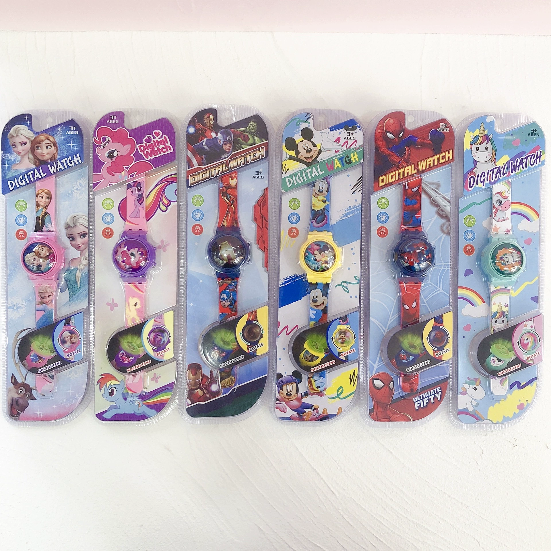 Детские Мультяшные электронные часы флип-часы Toy Watch светящиеся часы вращающиеся игрушечные часы 61 подарок