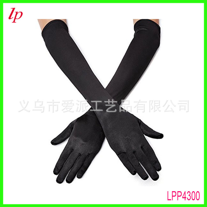 1920S Long Black Gloves Bachelorette Party Black Long Gloves Nightclub Sexy Long Gloves
