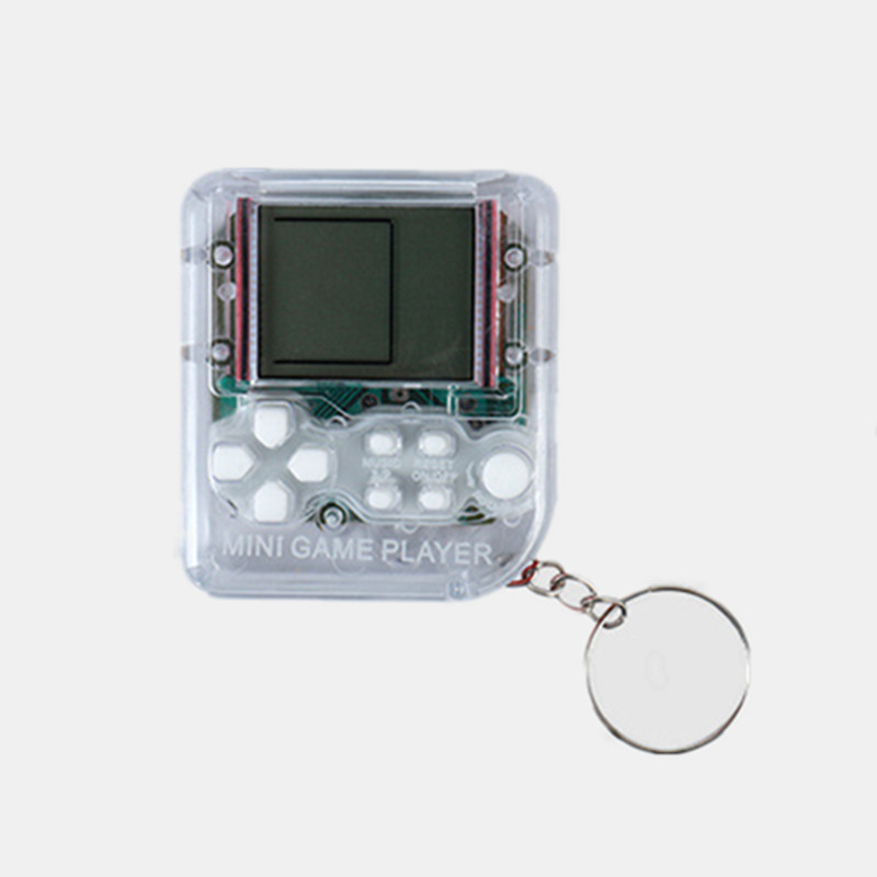 Mini máquina de juego electrónica de mano Tetris máquina de juego de descompresión nostálgica juguete regalo creativo llavero