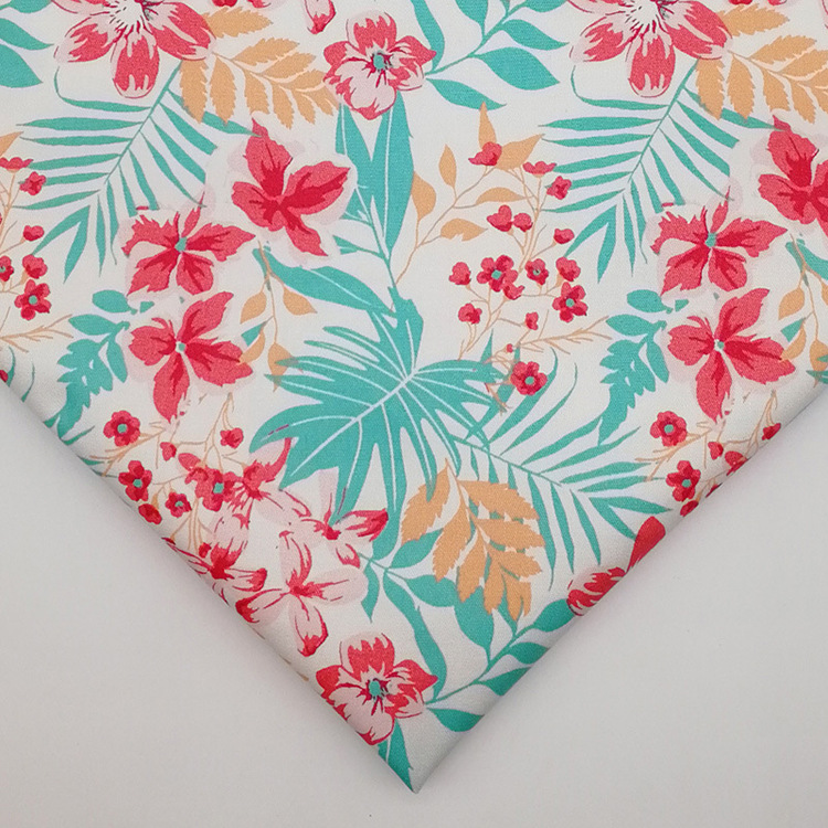 低最小起订量花卉印花98% 棉2% 氨纶面料