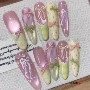 手绘法式清透纯手工猫眼