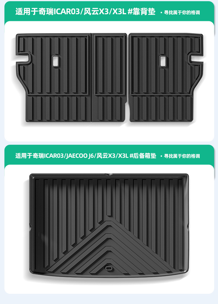 TPE Floor Mats for 2024 Chery ICAR 03 Left Hand Drive
