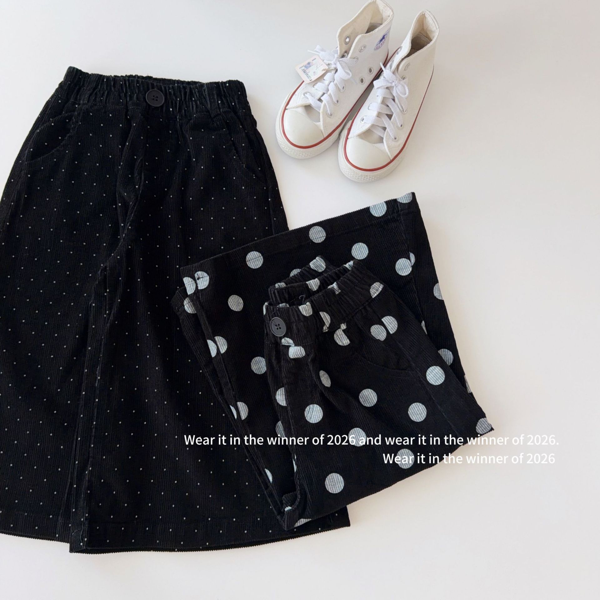 Autumn elegant corduroy trousers