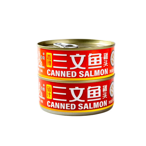 San Yu Sheng Gang Dalian Salmon Canned Food – Ready-to-Eat, Wholesale TV Shopping Deal – Seafood Tomato-Glazed Sushi Salmon Can