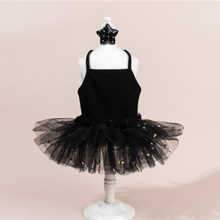 Cross-border New Black Swan Pet Cat Dog Clothes Chanel Princess Puffy Vessel Skirt Small Dog Teddy Bixiong